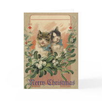 Kitten Victorian Christmas Card