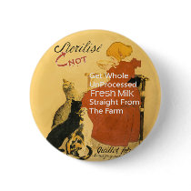Kitten Vintage Milk Poster buttons by gotraw Kitten Vintage Milk Poster buttons