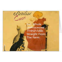Kitten Vintage Milk Poster cards
