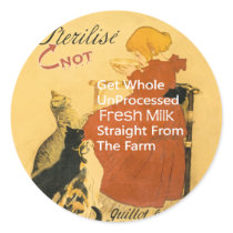 Kitten Vintage Milk Poster stickers