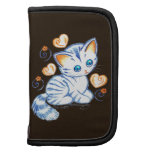 Kitten with Hearts & Swirls Folio Planner