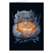 ** kitten with pumpkin ** cards