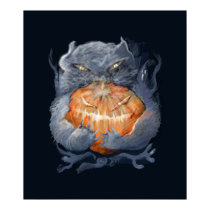 ** kitten with pumpkin ** posters