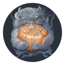 kitten with pumpkin Sticker