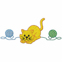 Kitten/ Yarn embroidered shirts by ZazzleEmbroidery Kitten/ Yarn embroidered shirts