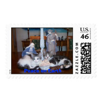 Kittens and Jesus postage