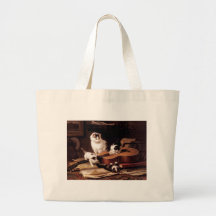 Kittens cat playing with guitar naughty cute bags