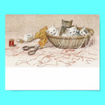 Kittens in Sewing Basket posters