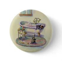 KITTENS in the BATHTUB by SHARON SHARPE buttons by sharonsharpe KITTENS in the BATHTUB by SHARON SHARPE buttons