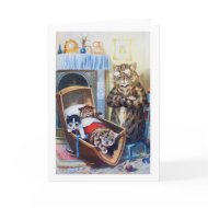 Kittens in the Cradle card