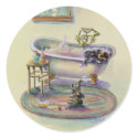 KITTENS in the TUB by SHARON SHARPE stickers