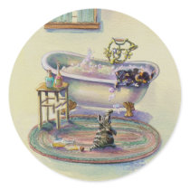 KITTENS in the TUB by SHARON SHARPE stickers