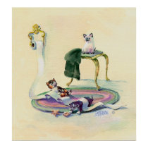 KITTENS & TOILET PAPER by SHARON SHARPE posters