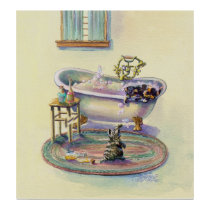 KITTENSin the BATHTUB by SHARON SHARPE posters