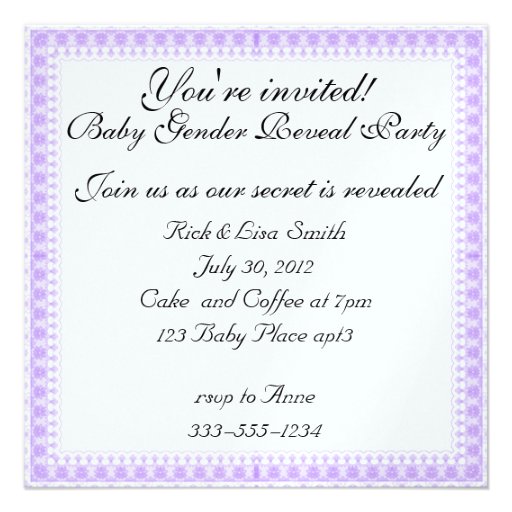 Kitties and Butterflies Gender Reveal Party Invita Announcements