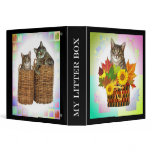 Kitties in baskets binders