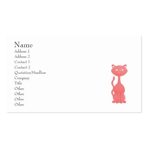 Kitties in Paris Business Card Template (front side)