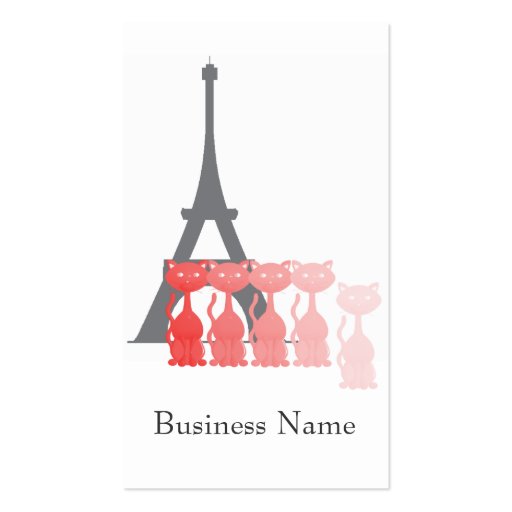 Kitties in Paris Business Card Template (back side)