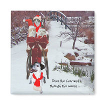 Kitties on Sleigh Ride magnets