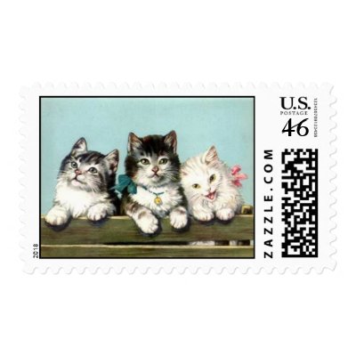 Kitties Postage Stamp by 11agarofoli