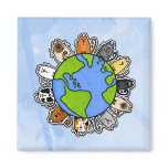 kitties rule my world magnet