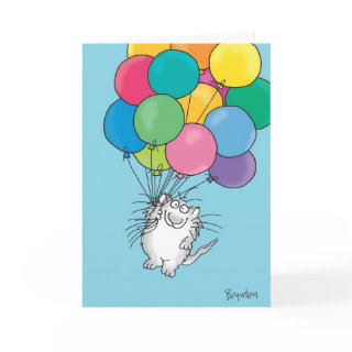 Kitty Aloft Birthday Cards