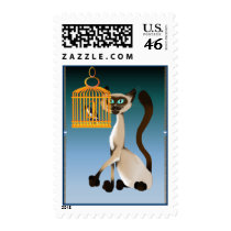 Kitty and Bird Postage stamps