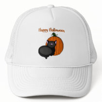 Kitty and Pumpkin Truckers Hat
