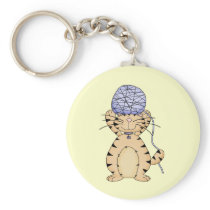 Kitty and Yarn Ball Keychain