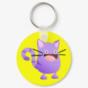 Kitty Bounce Purple Keychain by Narugi Kitty Bounce Purple Keychain