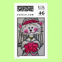 Kitty Bride To Be Stamp