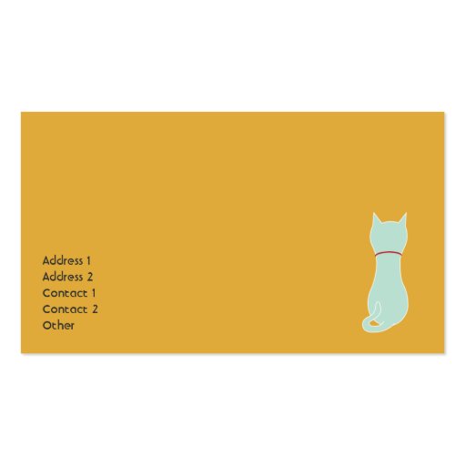 Kitty - Business Business Card Template (back side)