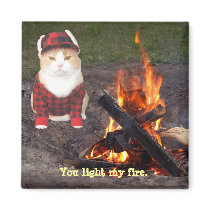 Kitty Campfire magnets