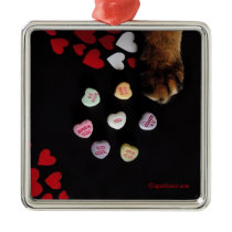Kitty Candy Hearts Love Hanging Ornament ornaments