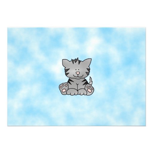Kitty Cat Birthday Invitation