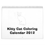 Kitty Cat Coloring Calendar 2012