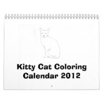 Kitty Cat Coloring Calendar 2012