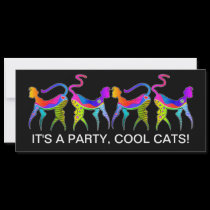 KITTY CAT COOL CATS PARTY INVITATION invitations