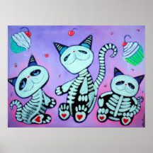 Kitty Cat Cupcakes Poster