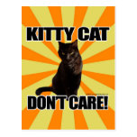 Kitty Cat Don't Care postcards