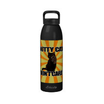Kitty Cat Don't Care Reusable Water Bottle