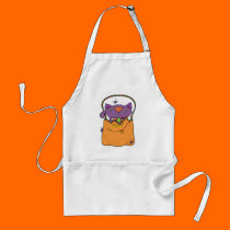 kitty cat in pumkin bag aprons