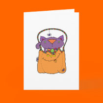kitty cat in pumkin bag cards