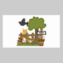Kitty Cat In the Garden business cards