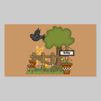 Kitty Cat In the Garden business cards