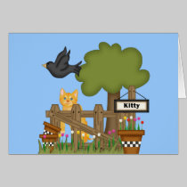 Kitty Cat In the Garden cards