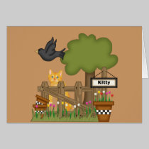 Kitty Cat In the Garden cards