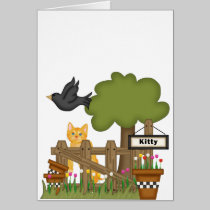 Kitty Cat In the Garden cards