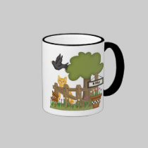 Kitty Cat In the Garden mugs