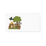 Kitty Cat In the Garden Custom Address Label